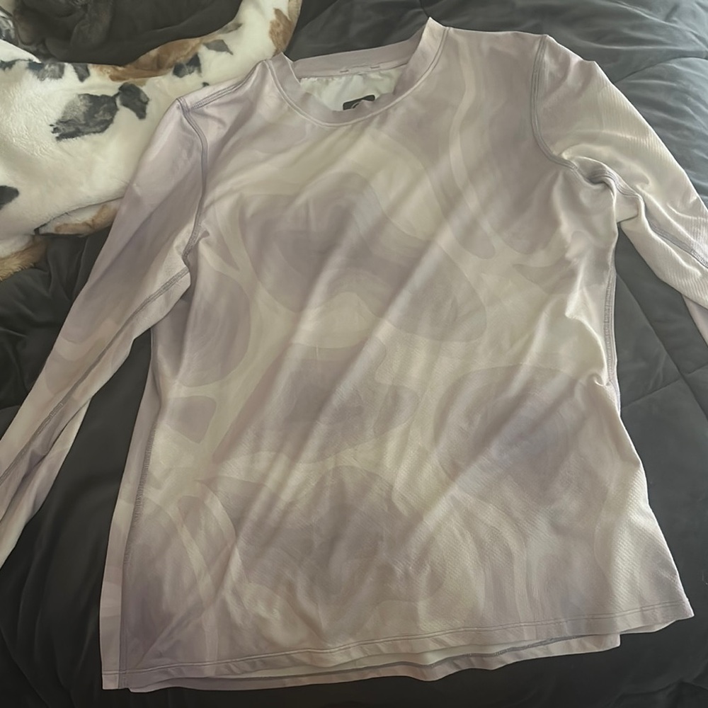 White Fitted Long Sleeve T-Shirt